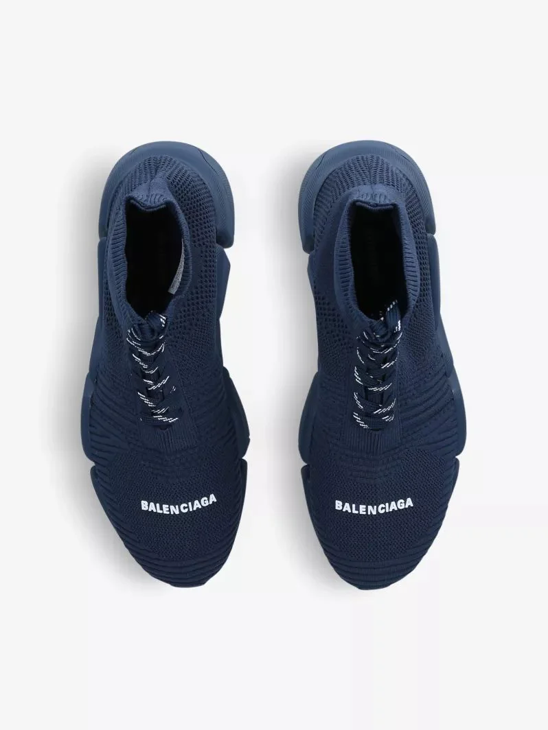 Balenciaga Lace Up Navy Blue - Imagen 2