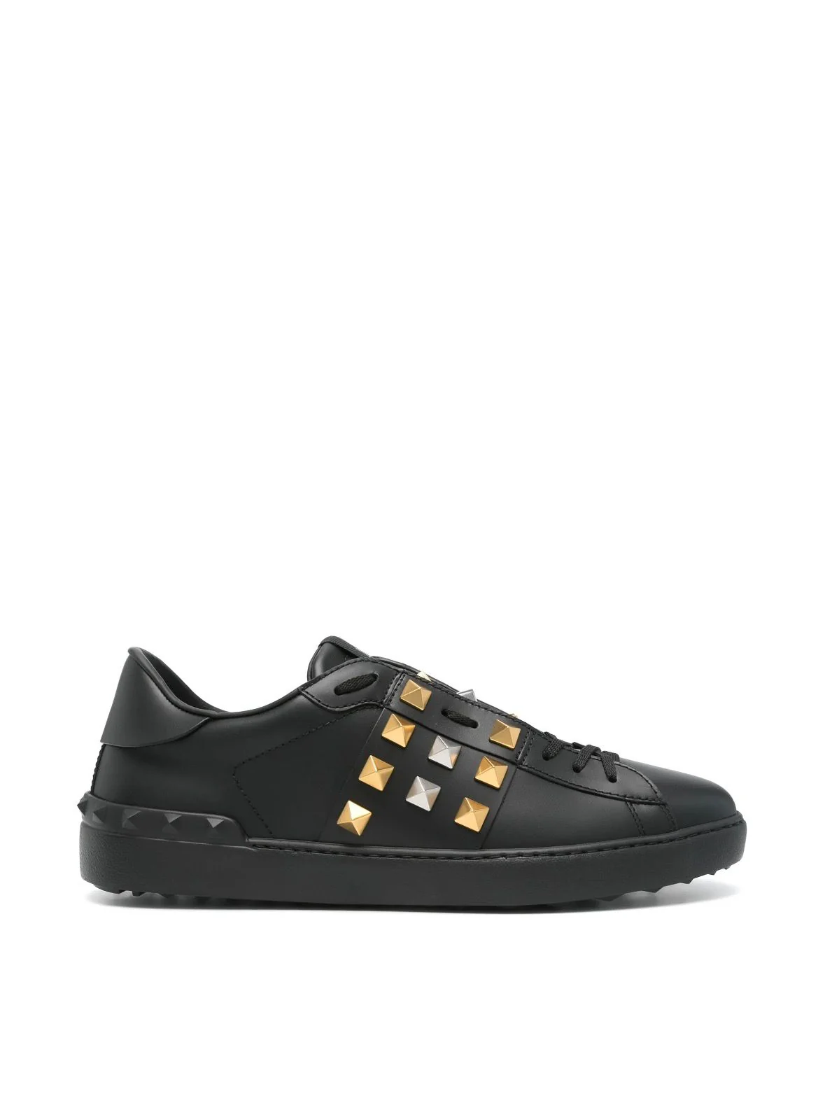 Valentino Rockstud Sneakers Black Gold