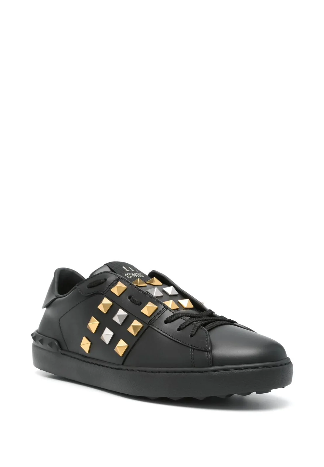 Valentino Rockstud Sneakers Black Gold - Imagen 1