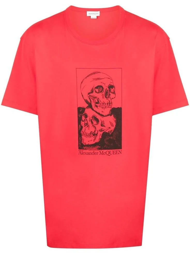 Alexander McQueen “Double Skull Red Tee"