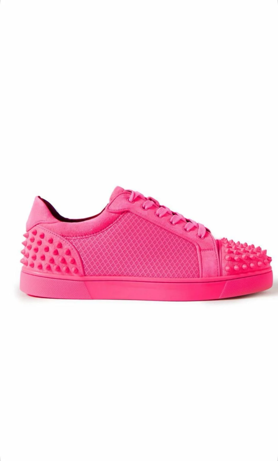 Louboutin Low Pink Spikes 