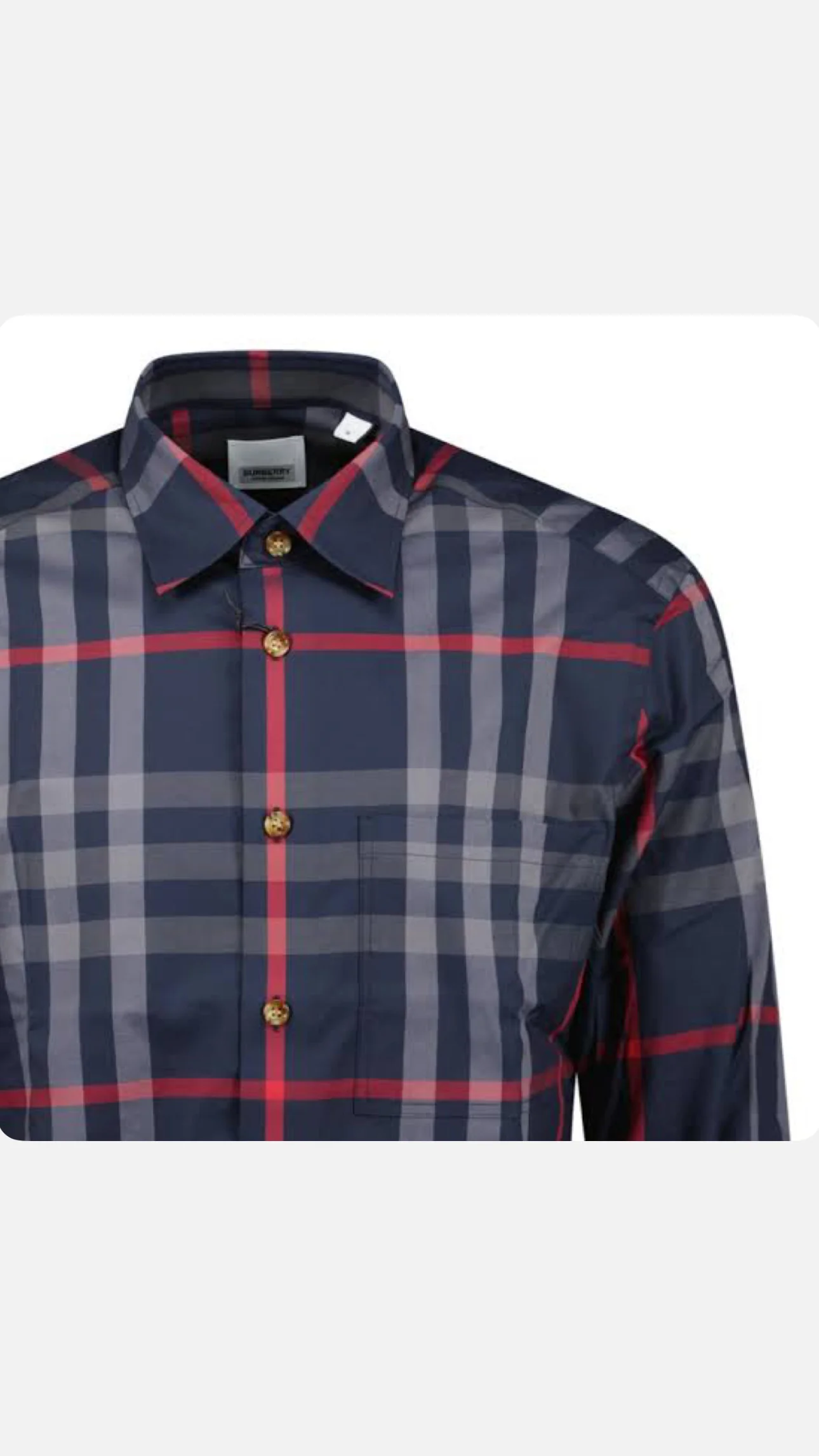 Burberry Shirt Navy Blue - Imagen 1